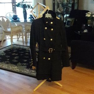 Guess 3/4 length black military style jacket